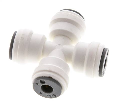 Racor en cruz de 5/32'' POM EPDM FDA [2 piezas]