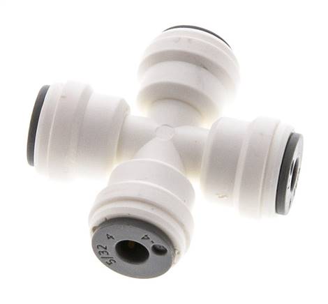 Racor en cruz de 5/32'' POM EPDM FDA [2 piezas]