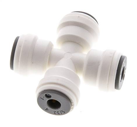 Racor en cruz de 5/32'' POM EPDM FDA [2 piezas]