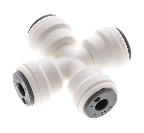 Racor en cruz de 5/32'' POM EPDM FDA [2 piezas]