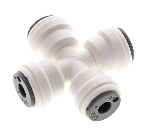 Racor en cruz de 5/32'' POM EPDM FDA [2 piezas]