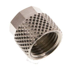 Tuerca de Latón Niquelado 6x4mm (M10x1) [20 piezas]