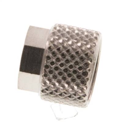 Tuerca de Latón Niquelado 6x4mm (M10x1) [20 piezas]