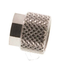 Tuerca de Latón Niquelado 6x4mm (M10x1) [20 piezas]