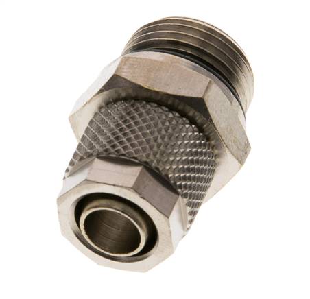 Conector Recto Latón Niquelado 10x8 & G3/8'' Rosca Macho NBR [2 piezas]