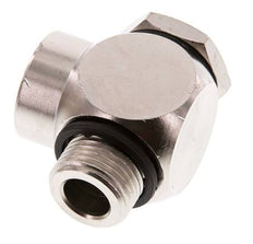 Conector Banjo de Latón Niquelado Rosca Macho & Hembra G1/2'' con perno banjo con Junta Tórica Giratoria