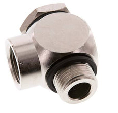 Conector Banjo de Latón Niquelado Rosca Macho & Hembra G1/2'' con perno banjo con Junta Tórica Giratoria