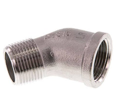 Rp 3/4'' x R 3/4'' F/M Codo de 45 grados de acero inoxidable 16 Bar