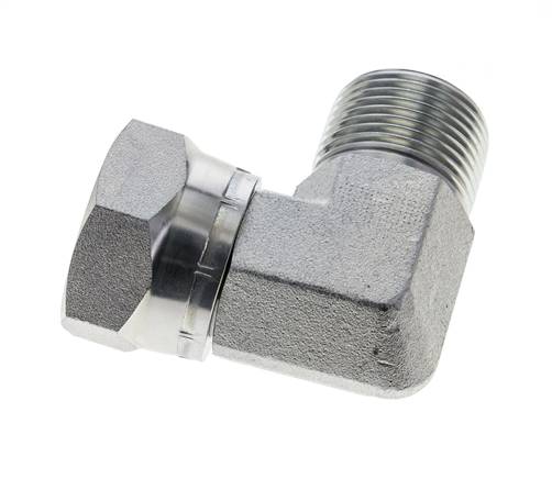 G 1'' M/F Codo de 90 grados de acero galvanizado 150 Bar - Hidráulico