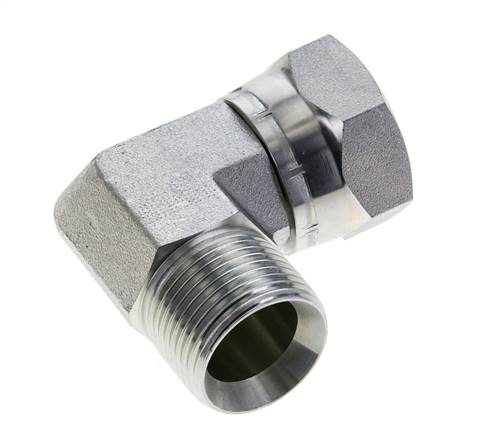 G 1'' M/F Codo de 90 grados de acero galvanizado 150 Bar - Hidráulico