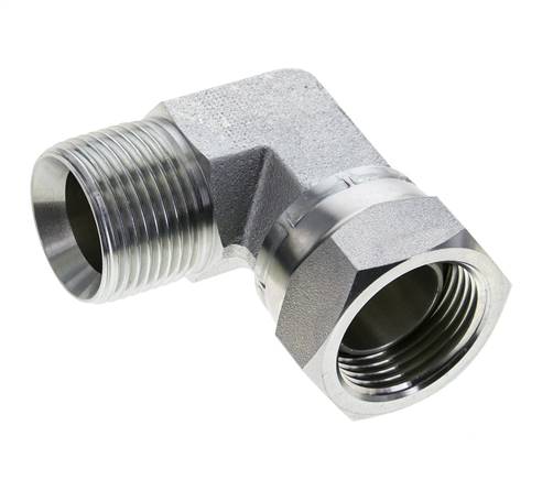 G 1'' M/F Codo de 90 grados de acero galvanizado 150 Bar - Hidráulico