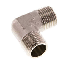 R 1/2'' Macho Latón Niquelado Codo de 90 grados 16 Bar