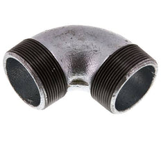 R 2'' Macho Hierro fundido zincado Codo de 90 grados 25 Bar