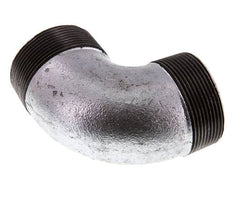 R 2'' Macho Hierro fundido zincado Codo de 90 grados 25 Bar