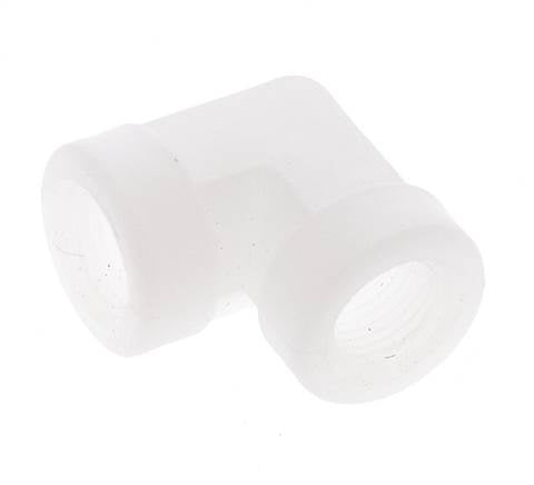 Racor en ángulo de 90 grados G1/8'' hembra Polipropileno (pp) 10bar (140,5psi) FDA