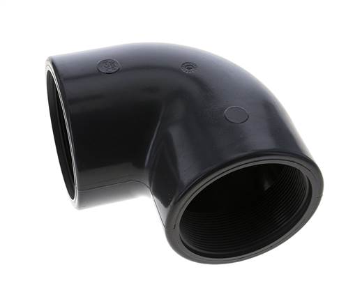 Racor acodado 90deg Rp3'' Hembra PVC-U 16bar (224.8psi) EN 1452-3
