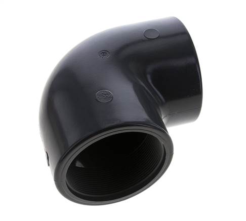 Racor acodado 90deg Rp3'' Hembra PVC-U 16bar (224.8psi) EN 1452-3