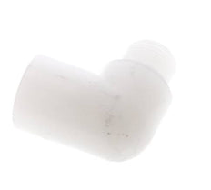 Racor acodado 90deg G3/8'' Macho x Hembra PVDF 10bar (140.5psi) FDA