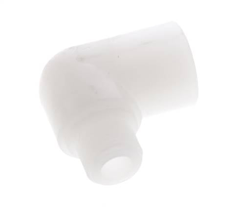Racor acodado 90deg G3/8'' Macho x Hembra PVDF 10bar (140.5psi) FDA