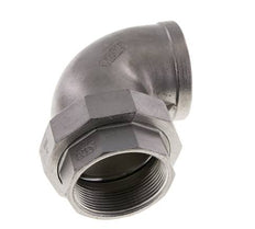 Racor de unión acodado de 90 grados Rp2'' hembra Acero inoxidable Junta plana PTFE 16bar (224.8psi)