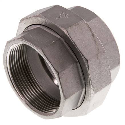 Rp 2'' acero inoxidable espiga doble 3 piezas con cierre cónico 16 Bar