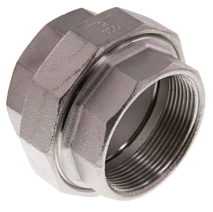 Rp 2'' acero inoxidable espiga doble 3 piezas con cierre cónico 16 Bar