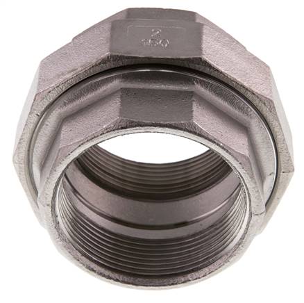 Rp 2'' acero inoxidable espiga doble 3 piezas con cierre cónico 16 Bar