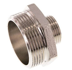 G 1 1/2'' x G 3/4'' Espiga doble de latón niquelado 16 Bar