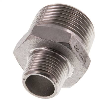 R 1'' x R 1/2'' Acero inoxidable de doble espiga 16 Bar