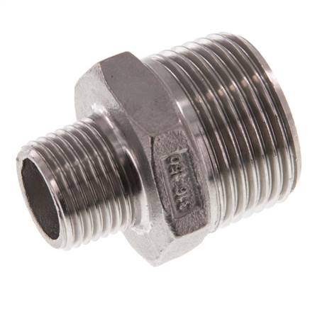 R 1'' x R 1/2'' Acero inoxidable de doble espiga 16 Bar