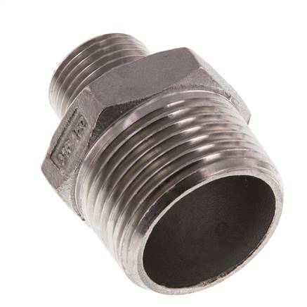 R 1'' x R 1/2'' Acero inoxidable de doble espiga 16 Bar