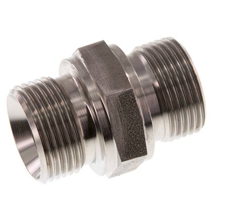 G 3/4'' Acero inoxidable doble espiga 400 Bar - Hidráulico