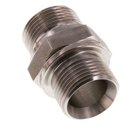 G 3/4'' Acero inoxidable doble espiga 400 Bar - Hidráulico