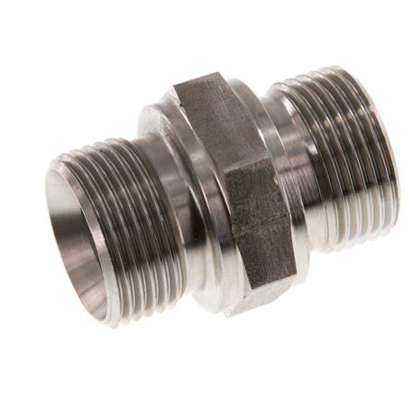 G 3/4'' Acero inoxidable doble espiga 400 Bar - Hidráulico