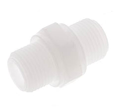 Espiga doble G3/8'' Polipropileno (pp) 10bar (140.5psi) FDA 22mm Hex.