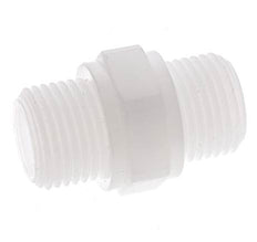Espiga doble G1/2'' Polipropileno (pp) 10bar (140.5psi) FDA 27mm Hex.