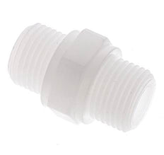 Espiga doble G1/2'' Polipropileno (pp) 10bar (140.5psi) FDA 27mm Hex.