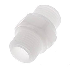 Espiga doble G1/2'' Polipropileno (pp) 10bar (140.5psi) FDA 27mm Hex.