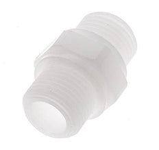 Espiga doble G1/2'' Polipropileno (pp) 10bar (140.5psi) FDA 27mm Hex.