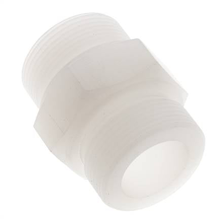 Espiga doble G1 1/2'' PVDF 10bar (140,5psi) FDA 55mm Hex.