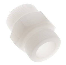 Espiga doble G1 1/2'' PVDF 10bar (140,5psi) FDA 55mm Hex.