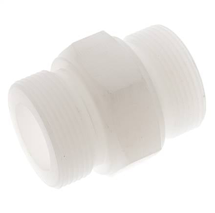 Espiga doble G1 1/2'' PVDF 10bar (140,5psi) FDA 55mm Hex.
