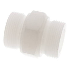 Espiga doble G1 1/2'' PVDF 10bar (140,5psi) FDA 55mm Hex.