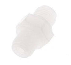 Espiga doble G1/8'' PVDF 10bar (140,5psi) FDA 14mm Hex.