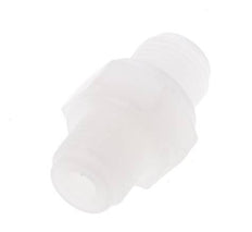 Espiga doble G1/8'' PVDF 10bar (140,5psi) FDA 14mm Hex.