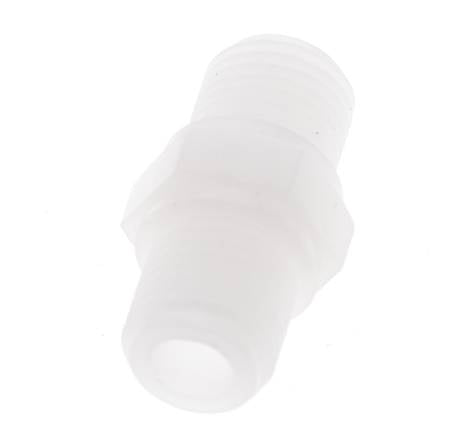 Espiga doble G1/4'' PVDF 10bar (140,5psi) FDA 17mm Hex.