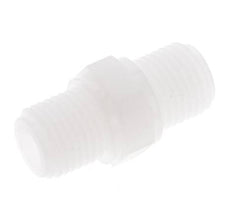 Espiga doble G1/4'' PVDF 10bar (140,5psi) FDA 17mm Hex.