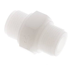 Espiga doble G3/4'' PVDF 10bar (140.5psi) FDA 36mm Hex.