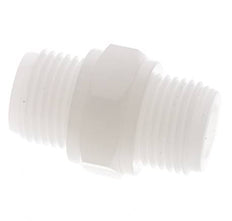 Espiga doble G1/2'' PVDF 10bar (140,5psi) FDA 27mm Hex.