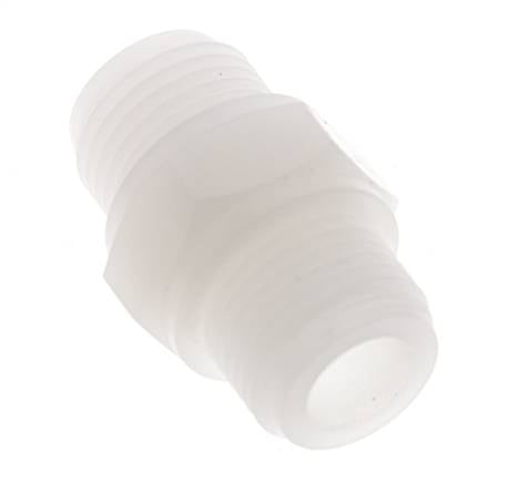 Espiga doble G1/2'' PVDF 10bar (140,5psi) FDA 27mm Hex.